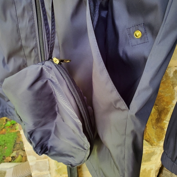 NWT Cole Haan Navy Raincoat S - Picture 3 of 10